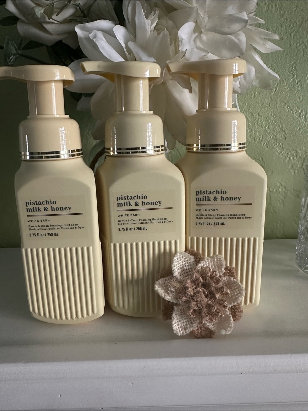 White Barn Pistachio Milk & Honey Foaming Hand Soap - Cream (3) PC
